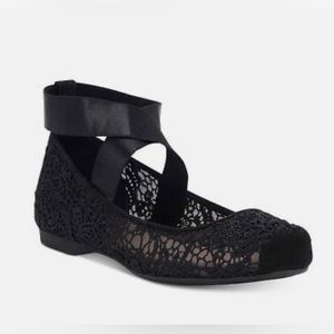 Jessica Simpson Black Maggda Ballet Flats 6.5
